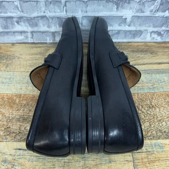 Hugo Boss Black Leather Slip‎ On Loafers Mens Size 9