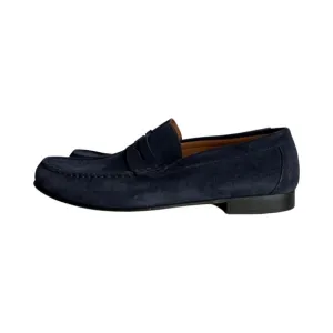 Hugs &amp; Co blue suede leather loafers size 44