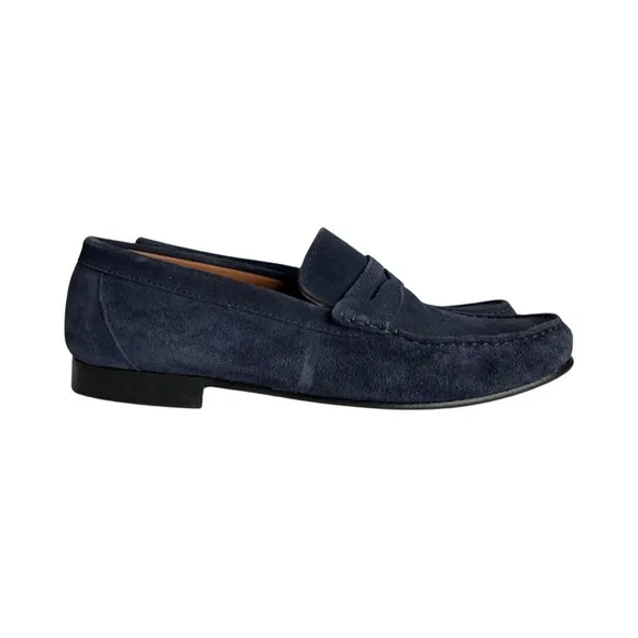 Hugs &amp; Co blue suede leather loafers size 44