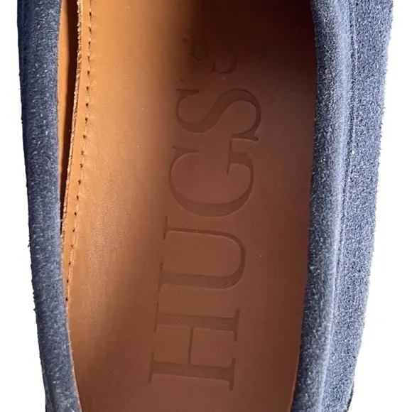 Hugs &amp; Co blue suede leather loafers size 44