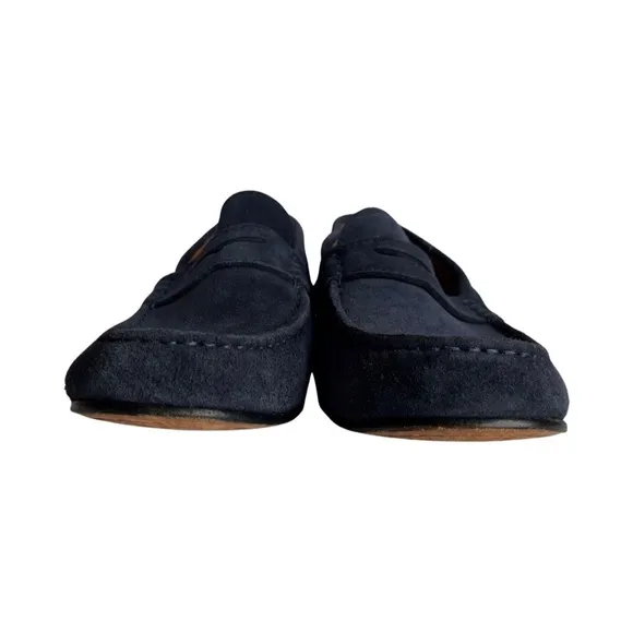Hugs &amp; Co blue suede leather loafers size 44