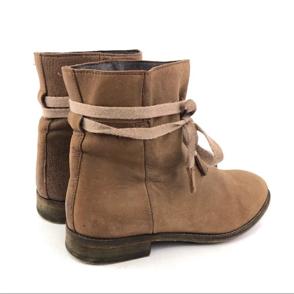 Humanoid Brown Leather Ankle Boots EUR 39