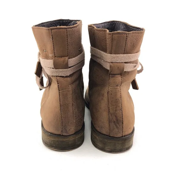 Humanoid Brown Leather Ankle Boots EUR 39