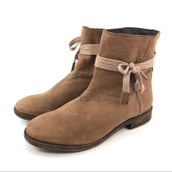 Humanoid Brown Leather Ankle Boots EUR 39
