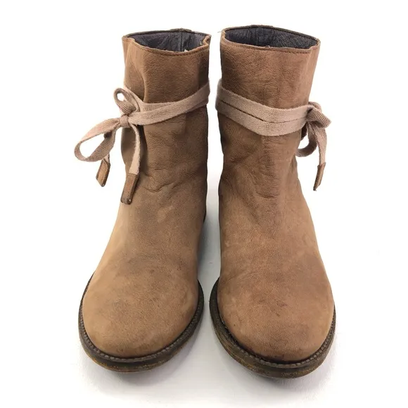 Humanoid Brown Leather Ankle Boots EUR 39