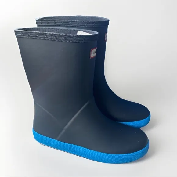 Hunter Kids First Classic Black Rain Boots Unisex Size 2