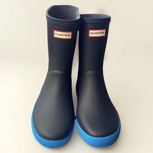 Hunter Kids First Classic Black Rain Boots Unisex Size 2