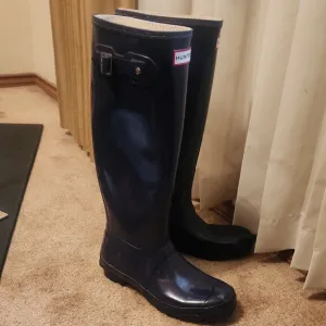 Hunter Original Gloss Tall Rain Boots Size 7M/8F