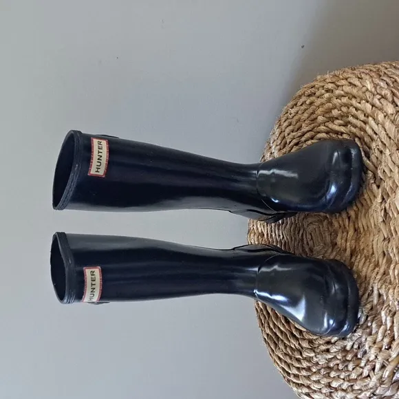 Hunter Youth Original Tall Black Tall Rain Boots‎ Size B2/G3