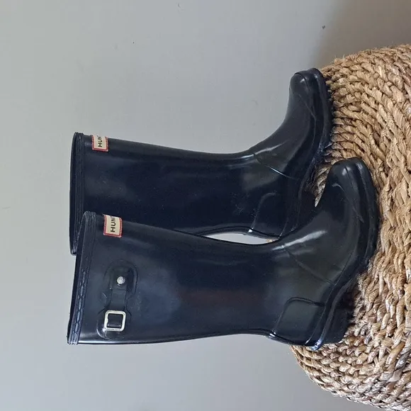 Hunter Youth Original Tall Black Tall Rain Boots‎ Size B2/G3