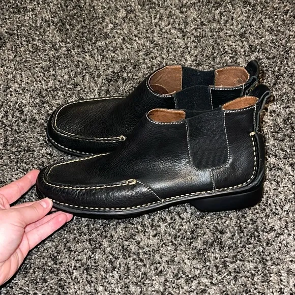 Hush Puppies Black Leather Men's Boots