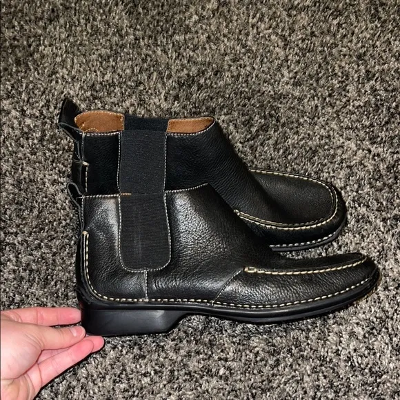 Hush Puppies Black Leather Men's Boots