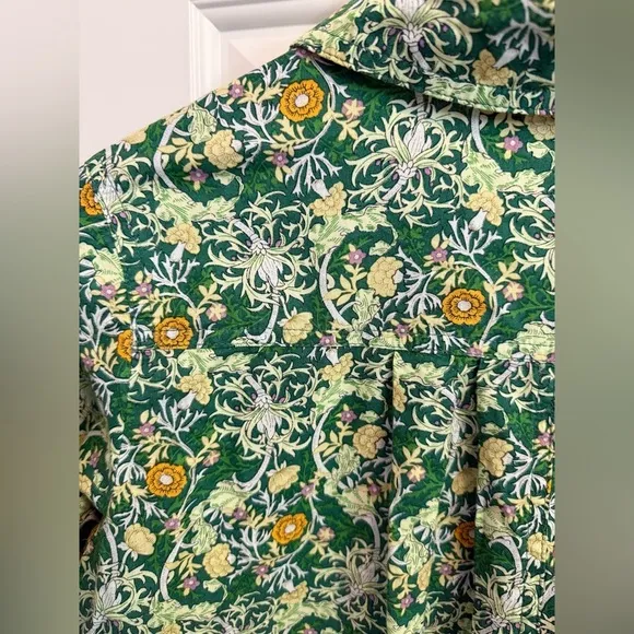 HYACINTH HOUSE Long Sleeve Green Carrington Collared Mini Dress size Small