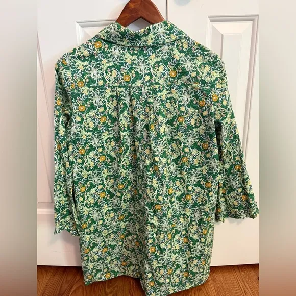HYACINTH HOUSE Long Sleeve Green Carrington Collared Mini Dress size Small