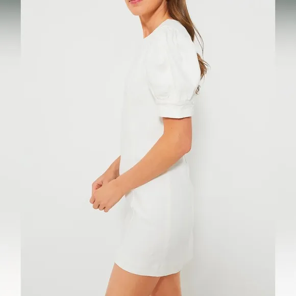 HYACINTH HOUSE White Stretch Denim Juniper Mini Dress