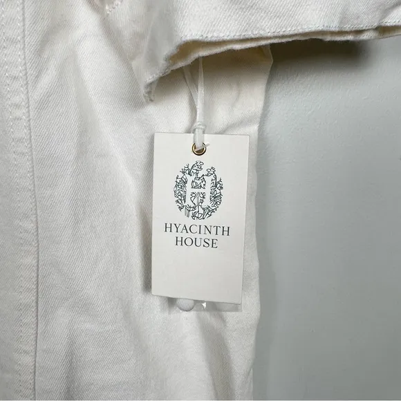HYACINTH HOUSE White Stretch Denim Juniper Mini Dress