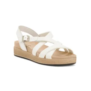 IGI&amp;CO White Made In Italy Leather Flat Sandals