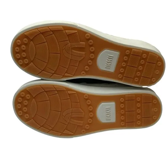 IKKII Italian Leather Slip On Ankle Lace‎ Up Fashion Sneakers