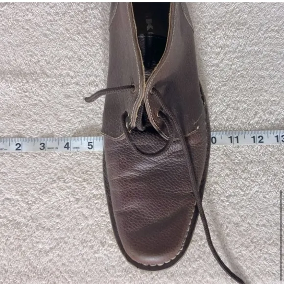 Ikon Brown Pebbled Leather High Top Chukka Style Boots 9
