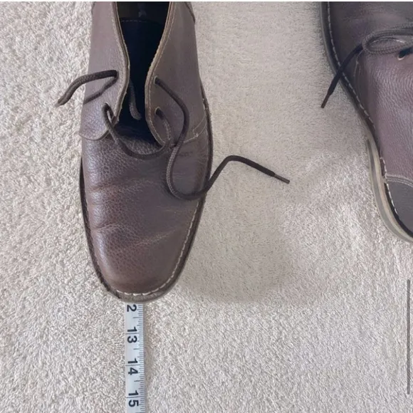 Ikon Brown Pebbled Leather High Top Chukka Style Boots 9