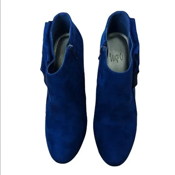 Impo Dazzaling Blue Panama suede Booties