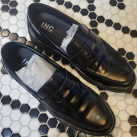 INC International Concepts Vance Loafers Black 8.5