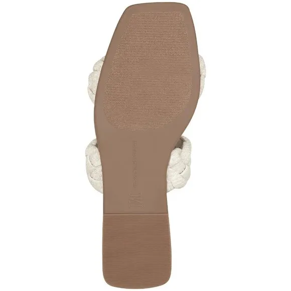 Inc International Concepts Women's 9.5 Petria Two-Band Flat Sandals Embellished