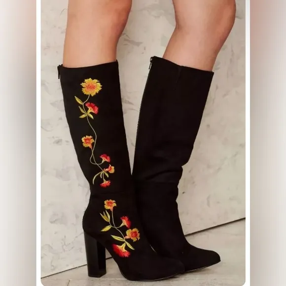 Intentionally Blank “Ranchero' EmbroideredFloral Boots, EU 39 New