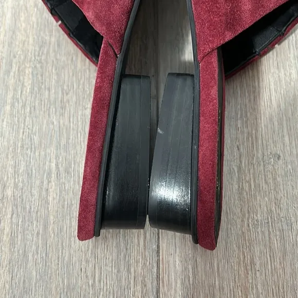 Intentionally Blank Suede Slip on Slides Mules Cherry size 36 US 5.5-6