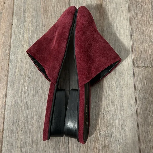 Intentionally Blank Suede Slip on Slides Mules Cherry size 36 US 5.5-6