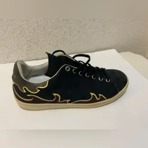 Isabel Marant Black PlumTaupe Lace Up Canvas Fashion Sneakers Size 9