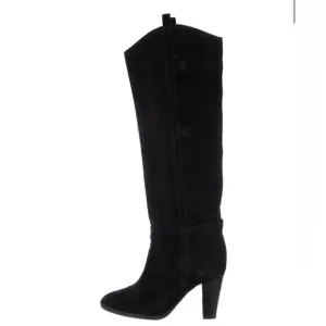 Isabel Marant Suede Gaucho Knee-High Pullover Boots Black 37 GUC