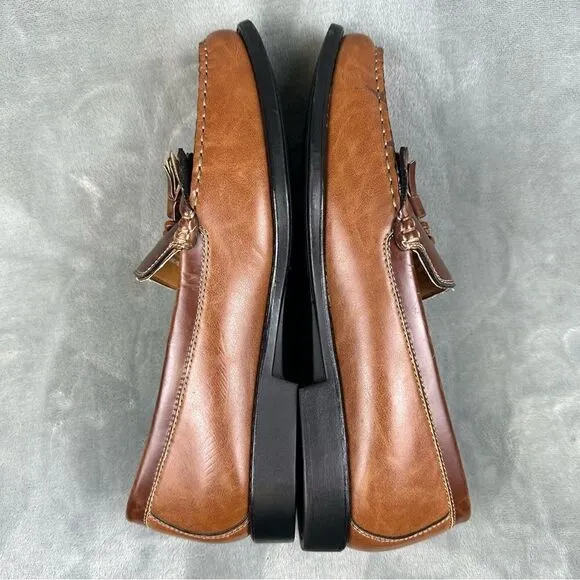 Izod Loafers Mens 11 Brown Slip On Tassel Dress Shoes Business Casual Foam