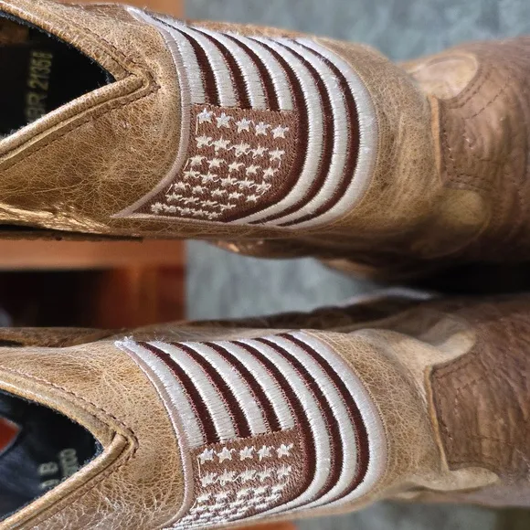 J. B. Dillow Cowboy Boots American Flag