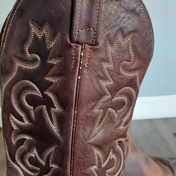 J. Chisholm | Brown Leather Cowboy Boots Shoe 9 D