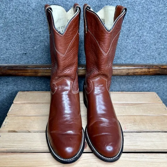 J. Chisholm Western Leather Cowboy Boots
