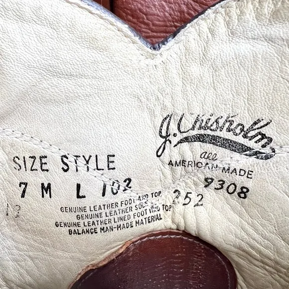 J. Chisholm Western Leather Cowboy Boots