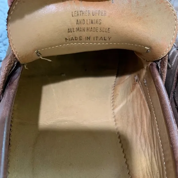 J CREW BROWN ITALIAN LEATHER LOAFERS SIZE MEN’S 10.5