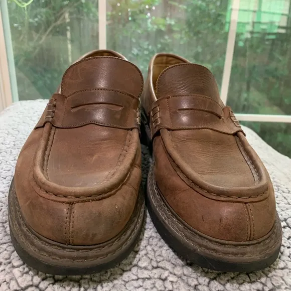 J CREW BROWN ITALIAN LEATHER LOAFERS SIZE MEN’S 10.5