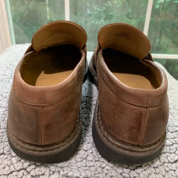 J CREW BROWN ITALIAN LEATHER LOAFERS SIZE MEN’S 10.5
