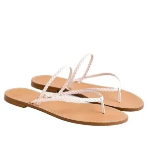 J. Crew Capri Braided Strap Flip Flops in Ashen Quartz Size 10  NIB