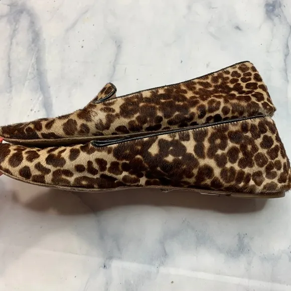 J. Crew Collection Darby Calf Hair Leopard Loafers