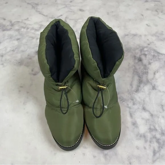 J. Crew Elsa Olive Primaloft Puffer Boots NWOB