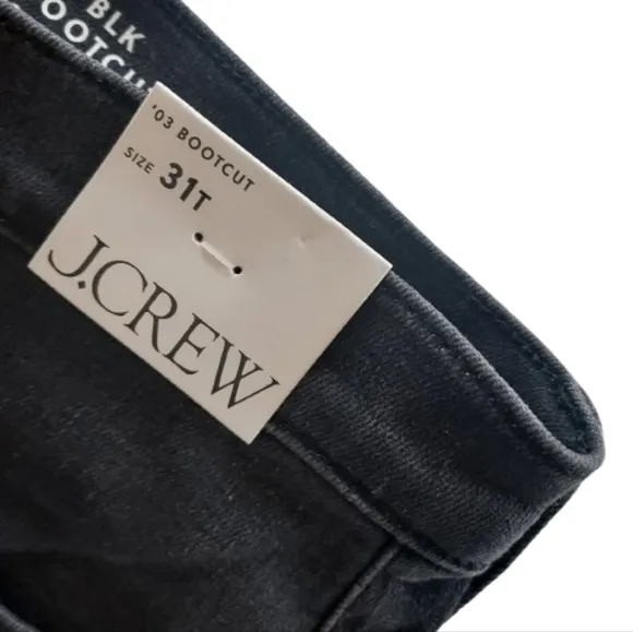 J. Crew High Rise Bootcut Denim Jeans Size 31 Tall 31T NEW NWT