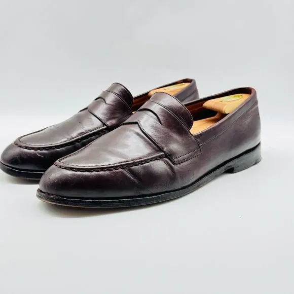 J. Crew Ludlow Penny Loafers Mens 11 Brown Leather Casual Dress Shoes