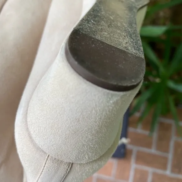 J Crew Nude Suede Wedge Sandals
