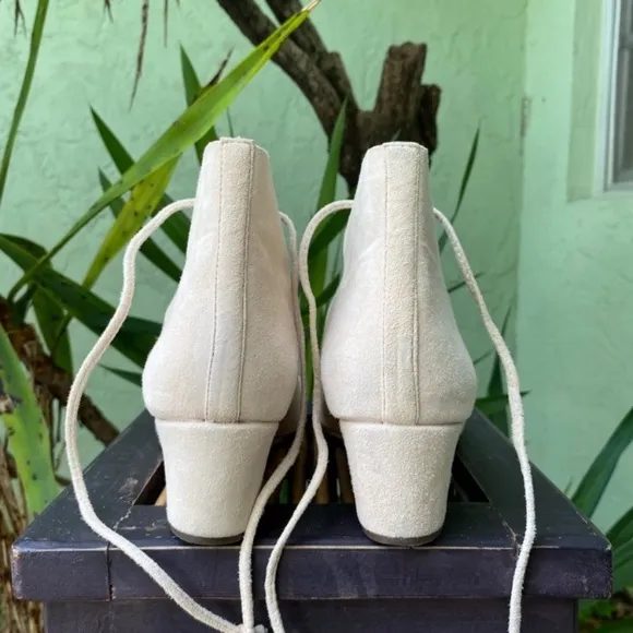 J Crew Nude Suede Wedge Sandals