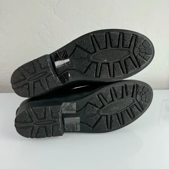 J Crew Rain Boots‎ Chelsea Solid Black Rubber Pull On Ankle Waterproof Elastic