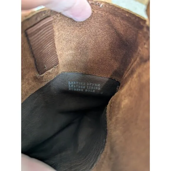J Crew Ryder Women's Tan Suede Mid Calf Pull on Boots Size 8 Made in Italy