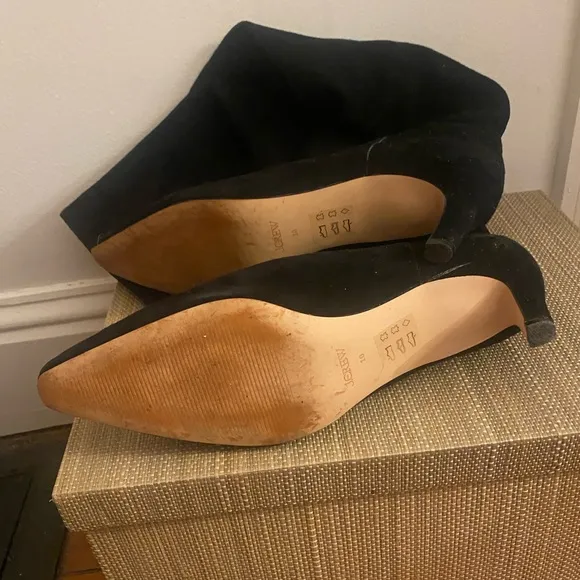 J CREW STEVIE KNEE-HIGH BOOTS, size 10. Black Suede.